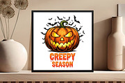 Spooky Halloween Pumpkin Creepy PNG, an Illustration by Black Bird Studio (Thumbnail 4 of 4)