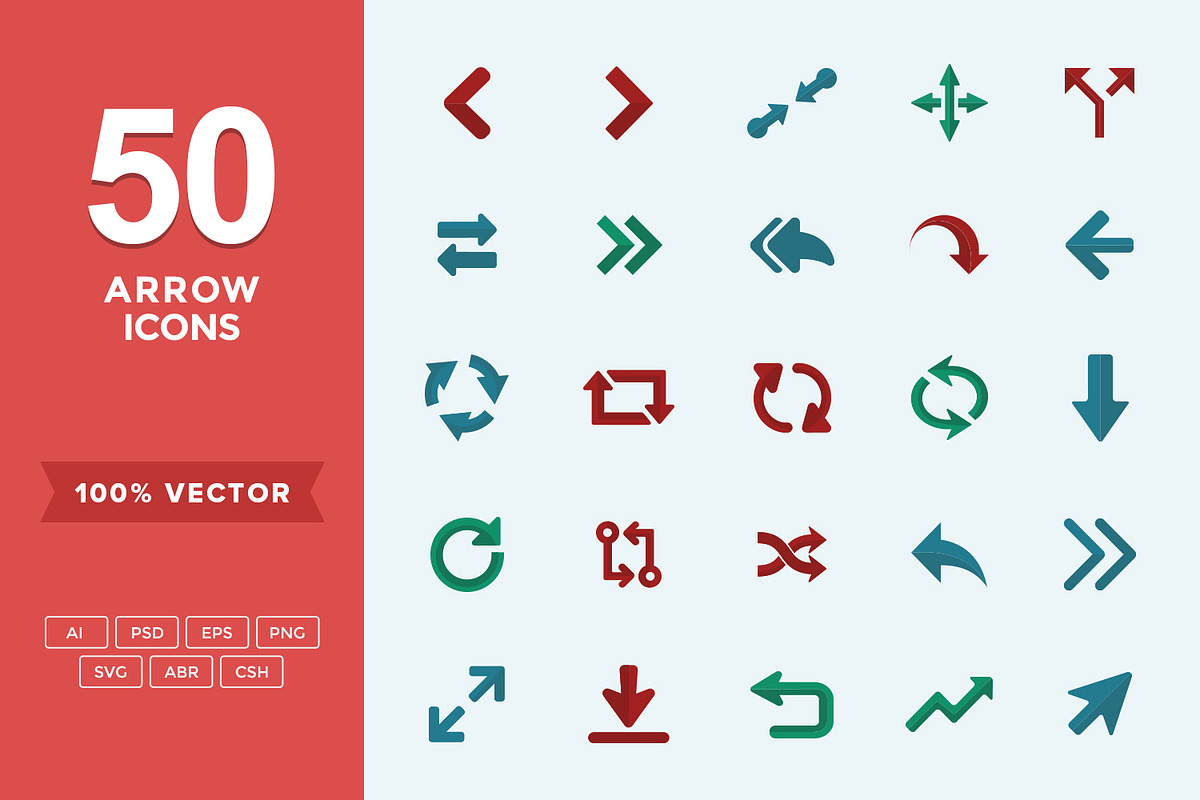 Flat Icons Arrows Set, a Duotone Icon by Jumbo Icons