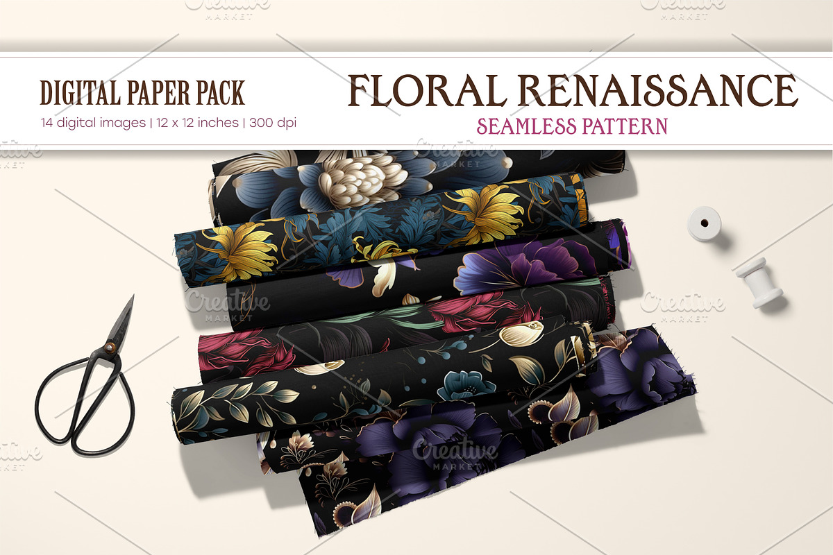 Floral Seamless Patterns 12., a Pattern Graphic by KENO Mascots (Photo 8 of 10)