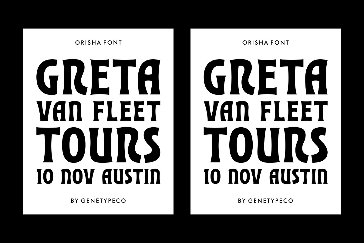 Orisha Funky Bold Font, a Sans Serif Font by Genetype (Photo 4 of 8)