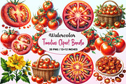 Watercolor Tomatoes Clipart, a Graphic by CitraGraphics (Thumbnail 1 of 4)