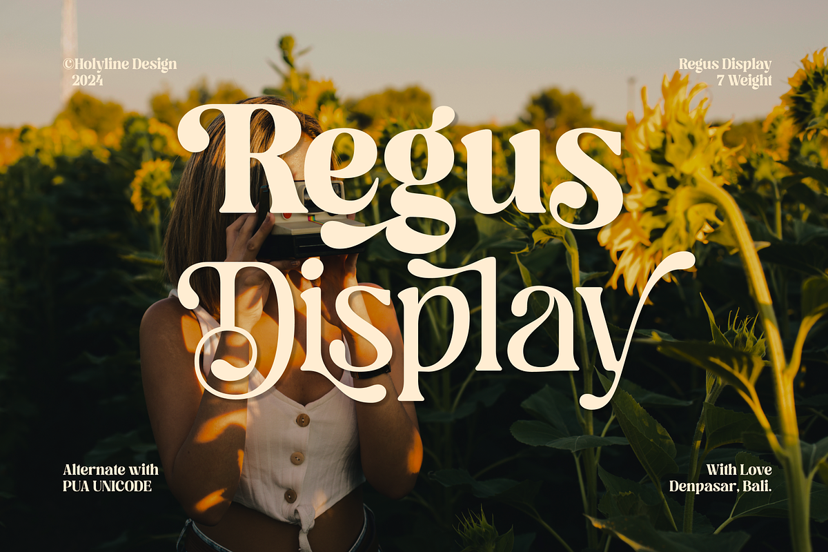 Regus Display - 90's Serif Family, a Serif Font by Holyline Design (Photo 1 of 15)