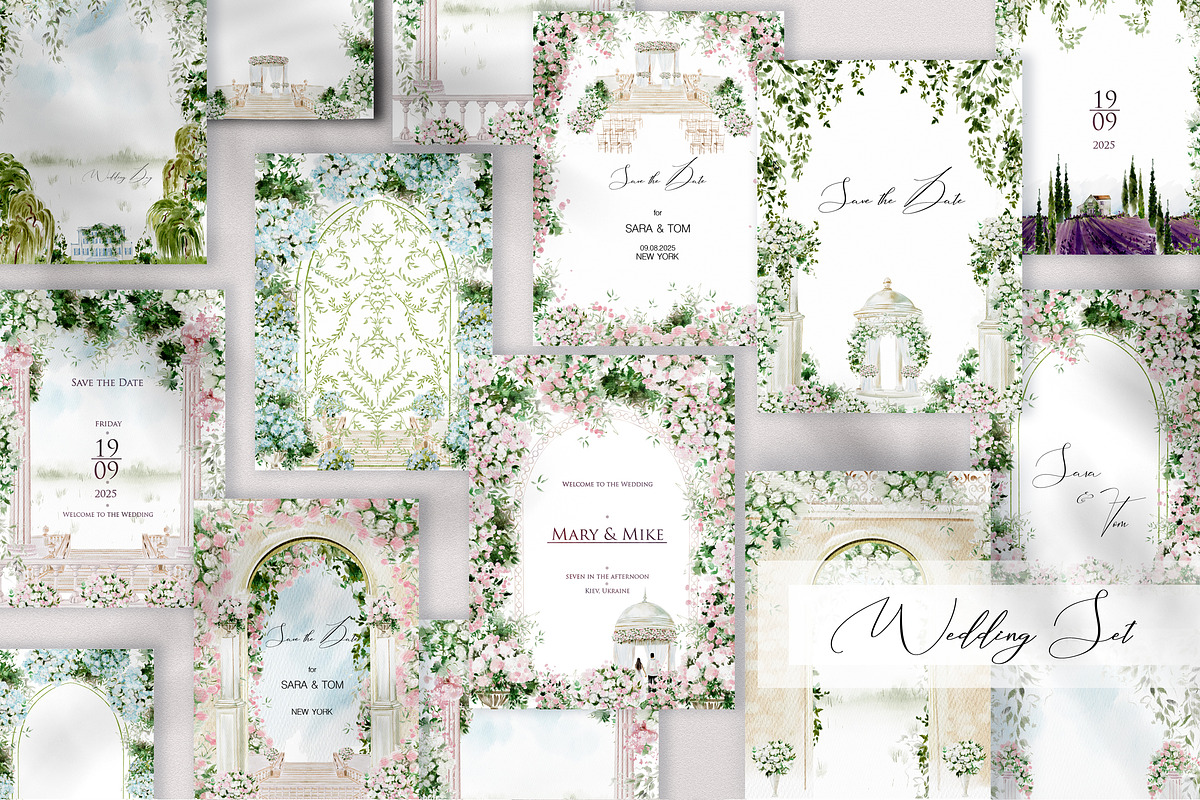 Wedding Invitation, Cards & Elements, an Object Graphic by Knopazyzy (Photo 1 of 9)