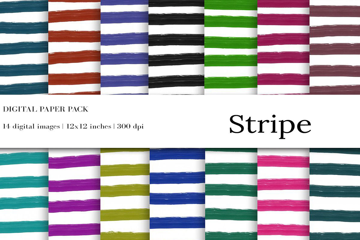 Stripes Background Digital Paper, a Texture Graphic by BonaDesigns
