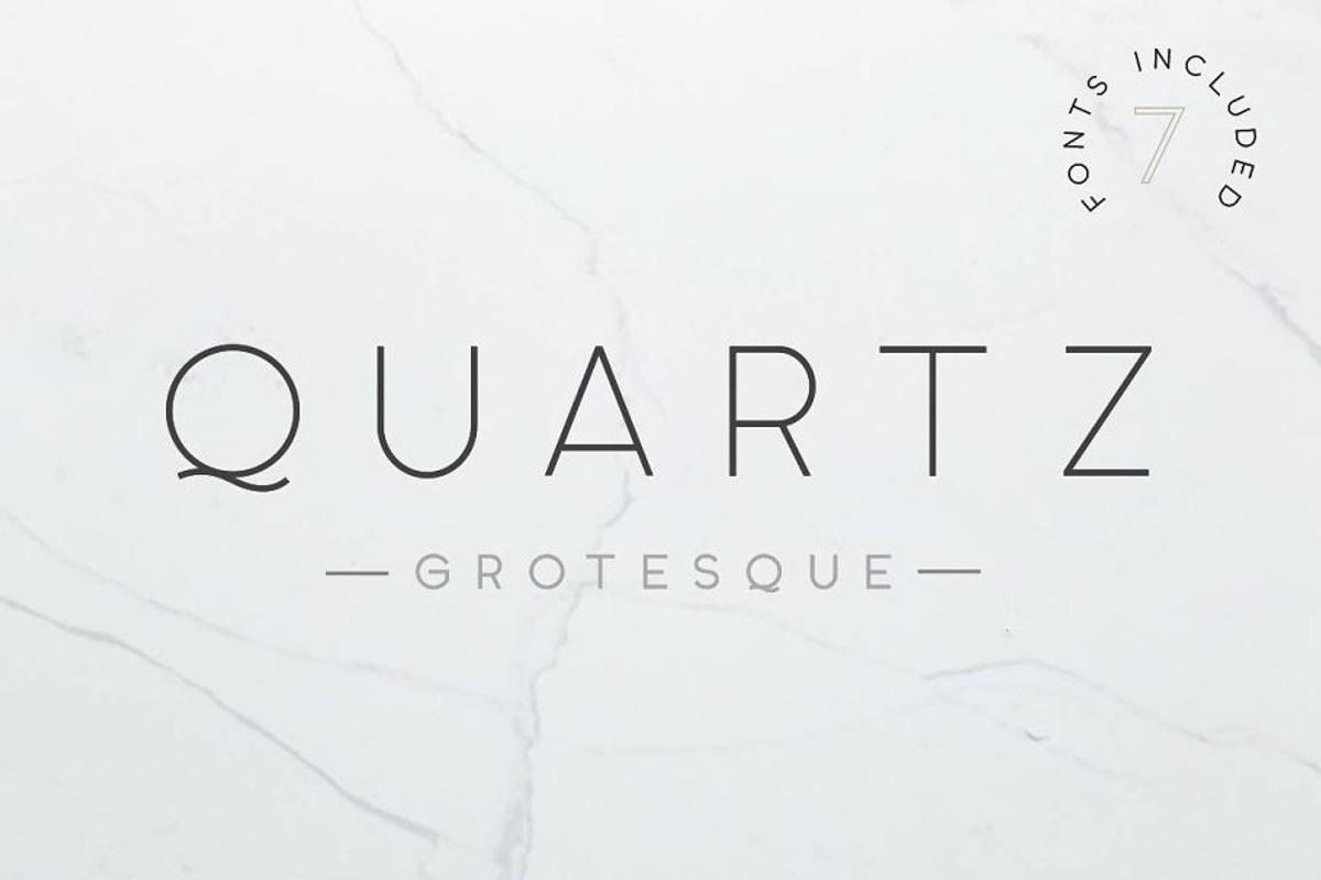 Quartz | A Modern Sans Serif, a Sans Serif Font by Hustle Supply Co. (Photo 1 of 7)