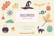 Halloween Clipart, Fall Festival Set, a Decorative Illustration by Digital Sugar (Thumbnail 1 of 4)