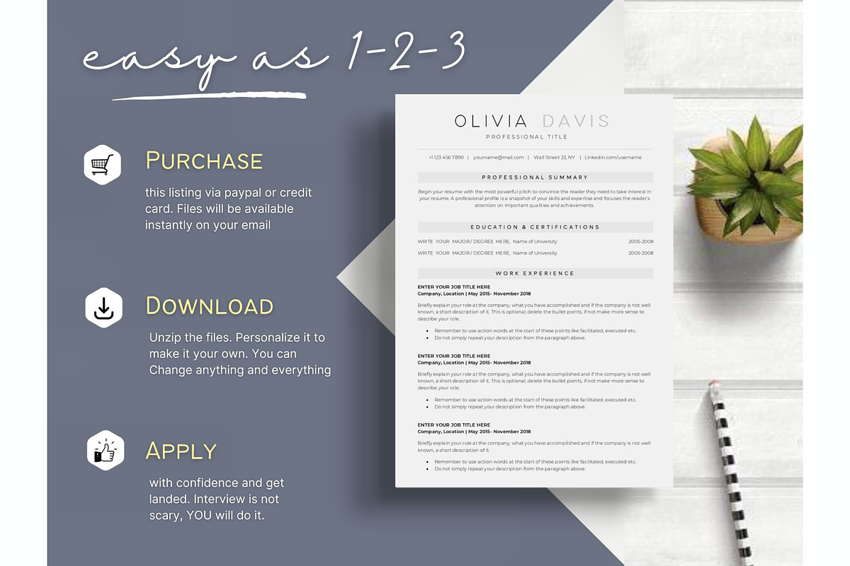 Word resume & cover letter template, a Resume Template by Climbwithelevator (Photo 9 of 10)
