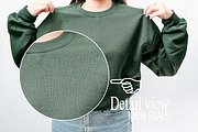 Forest Green Gildan 18000 Mockup x3, a Hoody Mockup by Uncommon Mockups (Thumbnail 6 of 6)
