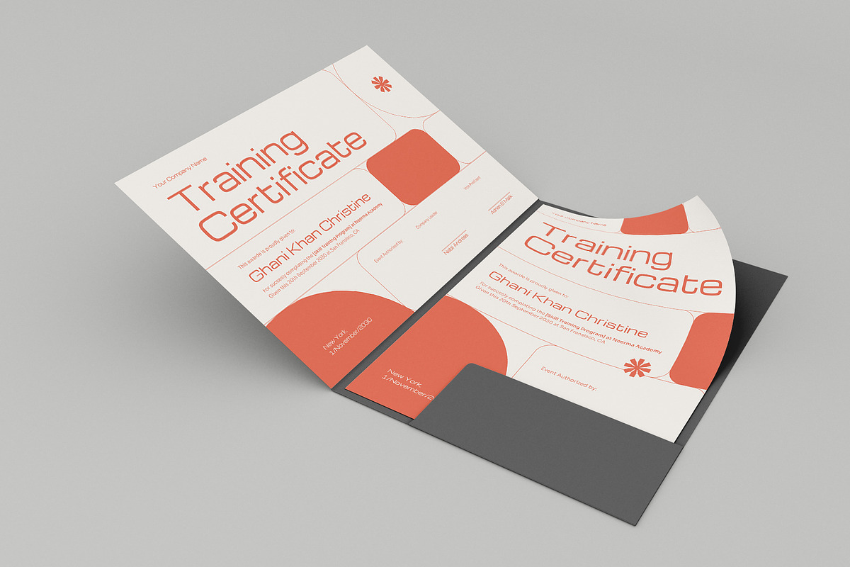 Modern Skill Training Certificate, a Stationery Template by Neermana (Photo 2 of 4)