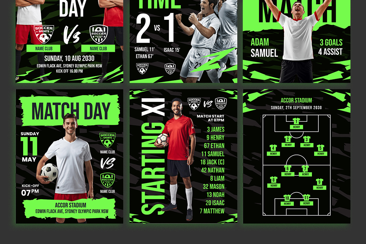Soccer Football Social Media Post, a Social Media Template by Jiwstudio (Photo 3 of 4)
