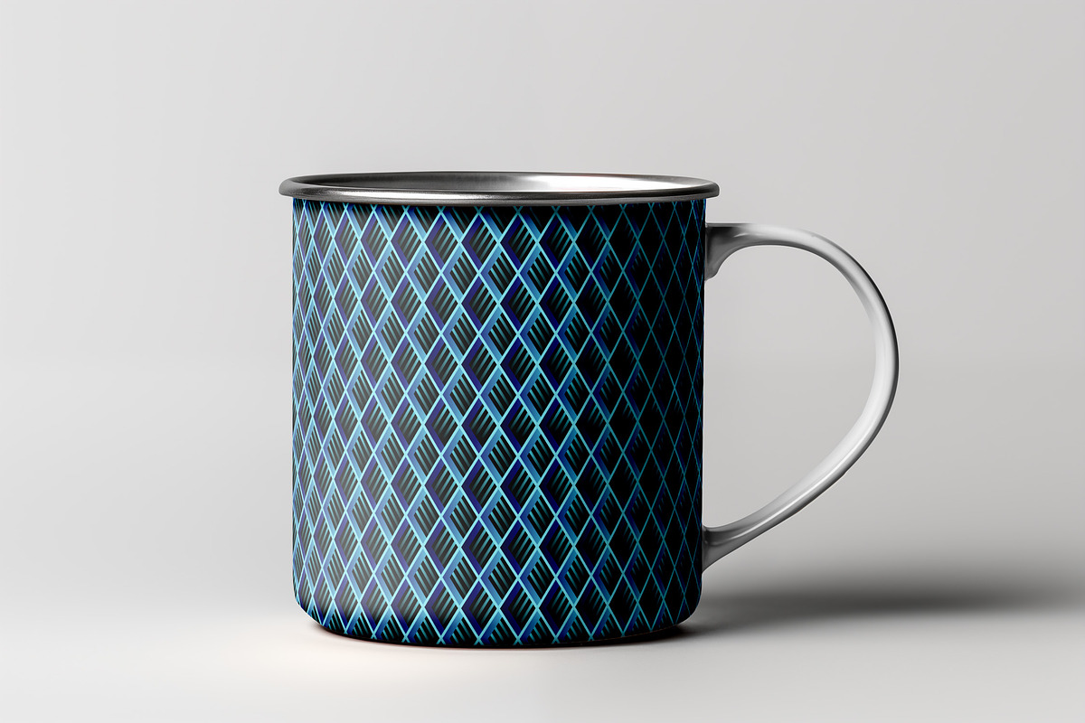 Blue Gradient Geometric Pattern, a Pattern Graphic by Neermana (Photo 4 of 5)