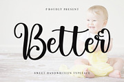 Better, a Handwritten Font by InermediaSTUDIO (Thumbnail 1 of 6)