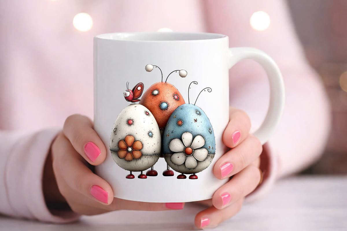 Whimsical Easter Eggs Clipart, an Illustration by Black Bird Studio (Photo 5 of 7)