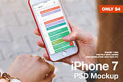 Woman is planning. iPhone PSD Mockup, an iPhone Mockup by StartMockups.com (Thumbnail 2 of 2)