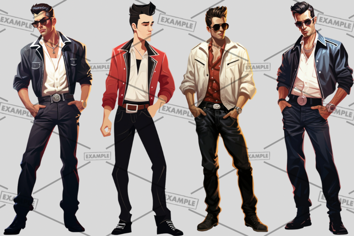 Rockabilly Men Bundle of 33, a Graphic by Jay Major Designs (Photo 2 of 11)