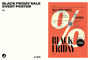 Black Friday Sale Event Poster, a Flyer Template by Danil Polshin