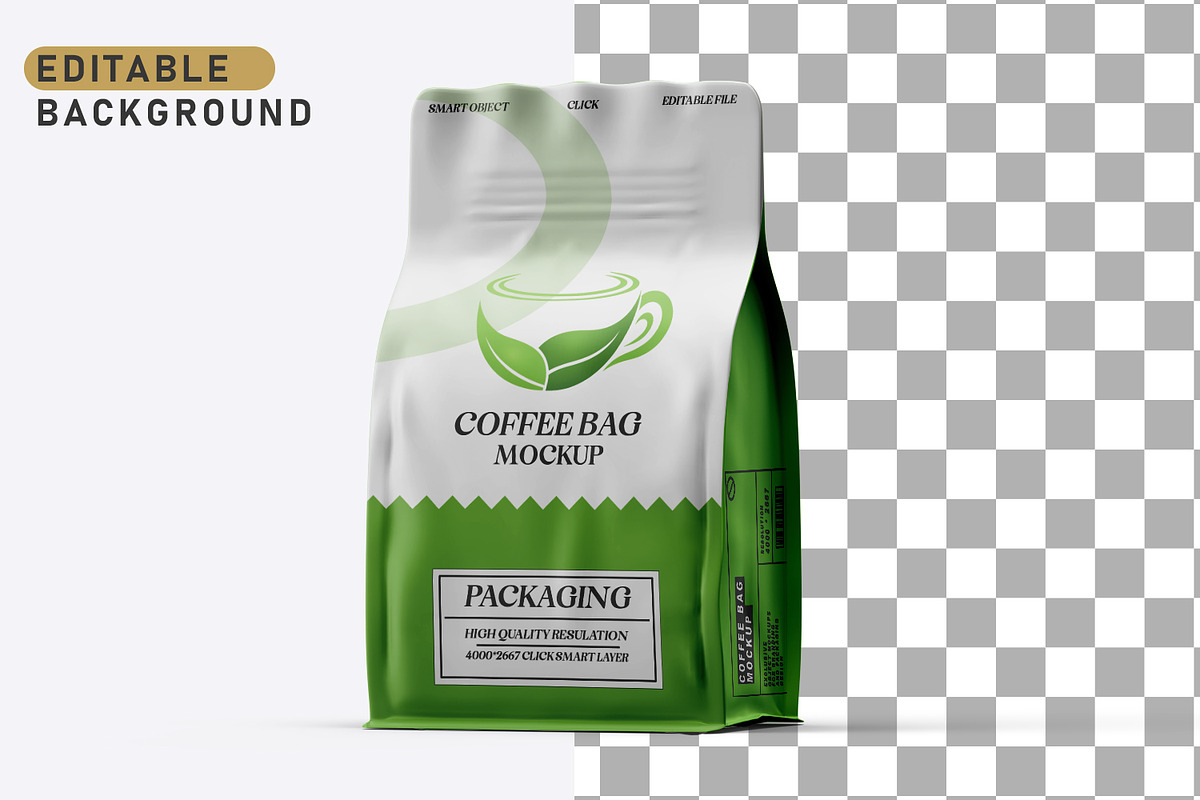 Coffee And Tea Bag Packaging Mockup, a Packaging Mockup by pixelmock (Photo 6 of 17)