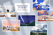 People looking at sky in nature set, a Person Illustration by Good Studio (Thumbnail 1 of 13)