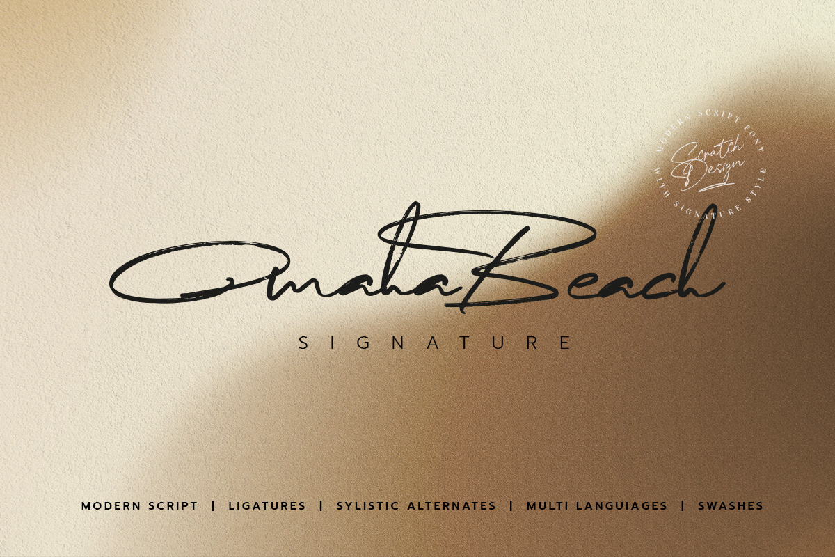 Omaha Beach | Script, a Script Font by Scratch Design (Photo 16 of 16)