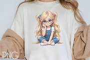 Quirky Cute Little Girl Clipart Png, an Illustration by RobertsArt (Thumbnail 2 of 5)