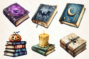 Halloween Books Clipart PNG, an Illustration by Dream Creation (Thumbnail 4 of 7)