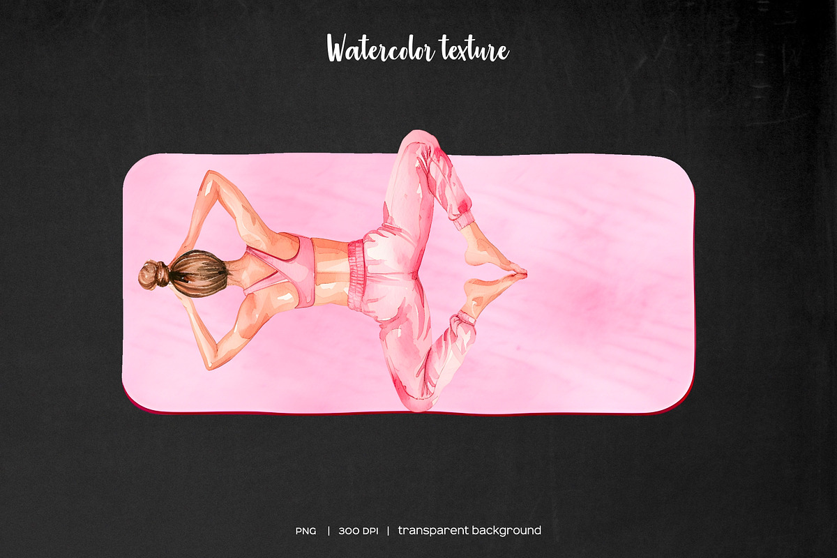Watercolor yoga clipart. Yoga poses, a Healthcare Illustration by Art and Funny (Photo 8 of 8)