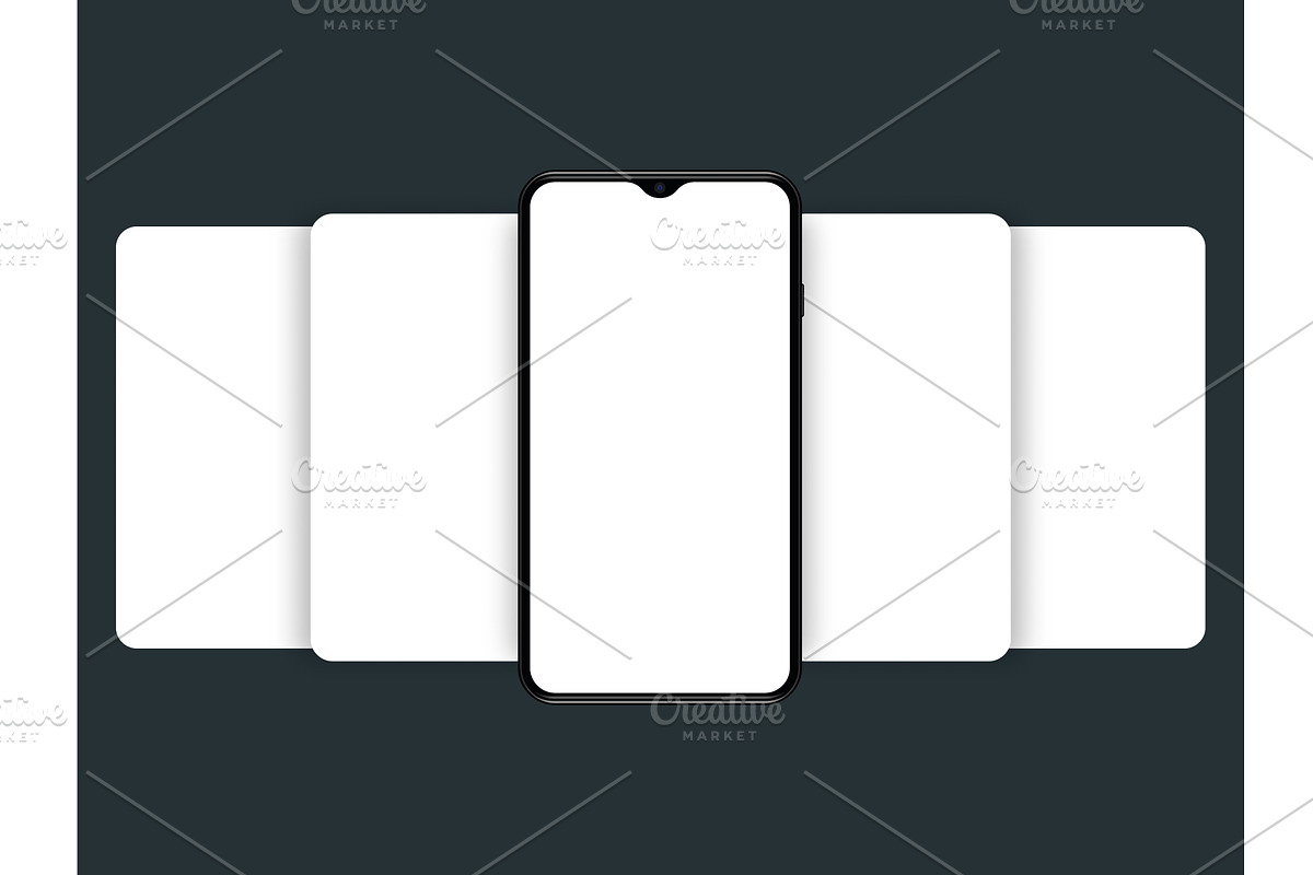 Smartphone mockup with screen, a Texture Illustration by Vector Creator
