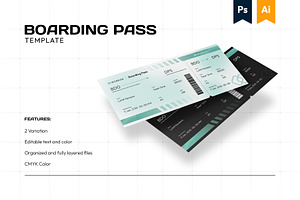 Boarding Pass - Mondok 1, a Print Template by Themes Awesome