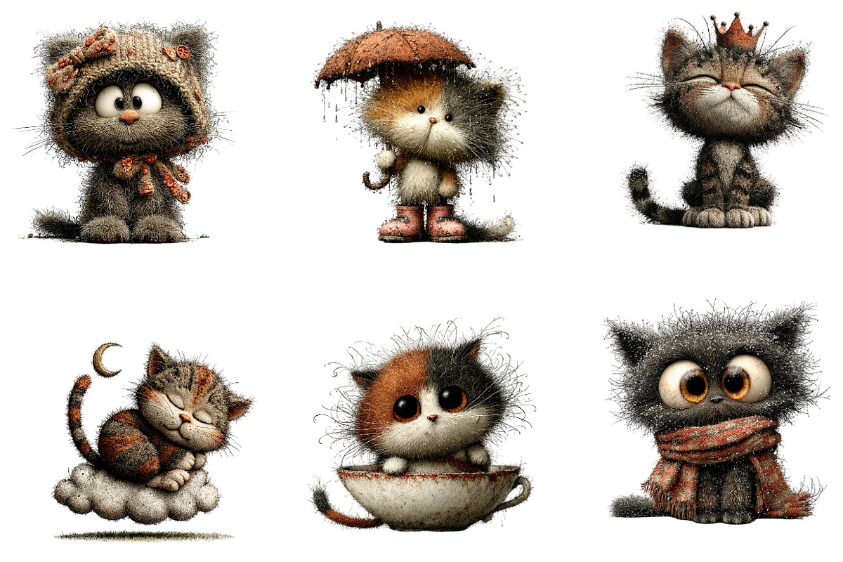 Kitten Watercolor Clipart, a Seasonal Illustration by CreationArt (Photo 5 of 5)