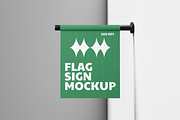 Flag Sign Mockup, an Advertising Mockup by DSNA Mockup (Thumbnail 4 of 5)