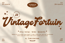 Vintage Fortuin Brush Script Font