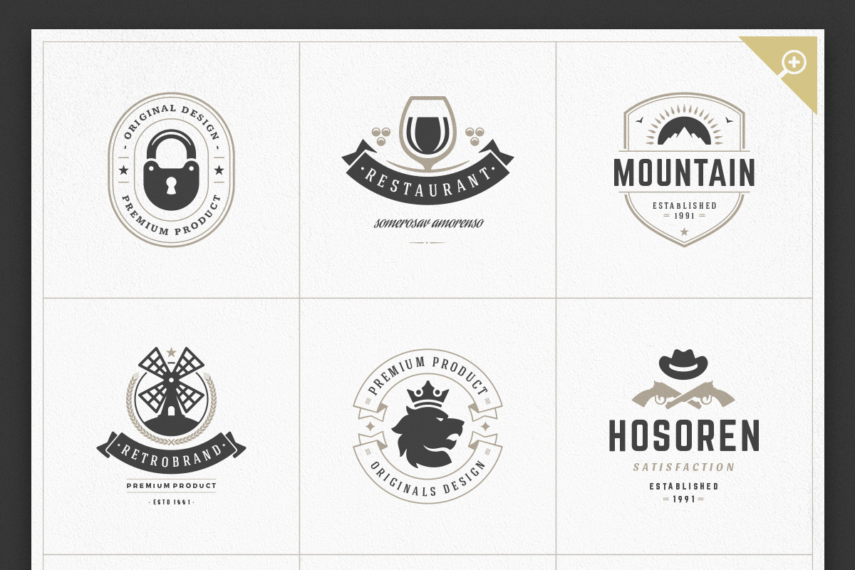 1000 Logos and Badges Bundle, a Branding & Logo Template by Vasya Kobelev (Photo 30 of 39)