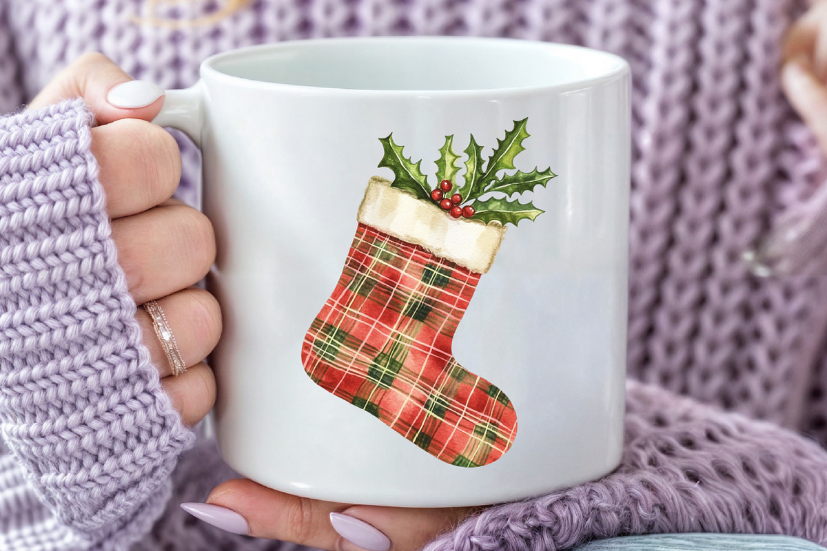 Red Green Plaid Christmas Clipart, an Illustration by Rose Art (Photo 5 of 7)