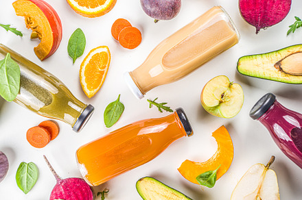 Various bottle fruit and vegetable s stock photo containing smoothie and juice, a Food & Drink Photo by Rimma