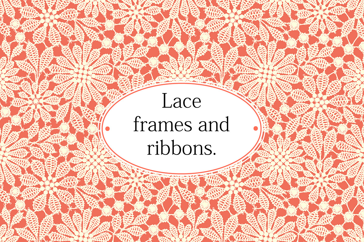 Lace frames and ribbons., a Pattern Graphic by Ajuga (Photo 1 of 5)