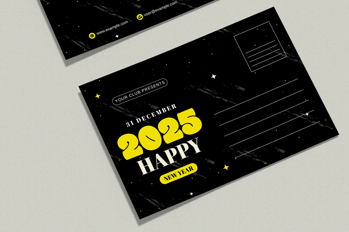 Happy New Post Card design, a Stationery Template by MightyDesign (Photo 4 of 8)
