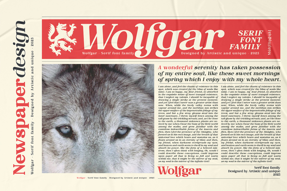 Wolfgar - Serif Font Family, a Serif Font by Artistic & Unique (Photo 11 of 15)