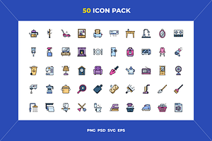 Homeware icons, an Outline Icon by Wencory