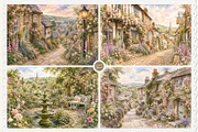 English Cottage Garden in Watercolor, a Decorative Illustration by Euonia Meraki (Thumbnail 12 of 20)
