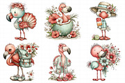 Whimsical Summer Flamingo Clipart PN, an Illustration by Daily.Designs (Thumbnail 5 of 8)