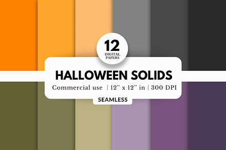 12 Halloween Solids Digital Papers, a Wallpaper Graphic by NorthWindPixels