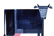 Geometric Blue Cow, an Animal Illustration by StockVerse Creative (Thumbnail 4 of 4)