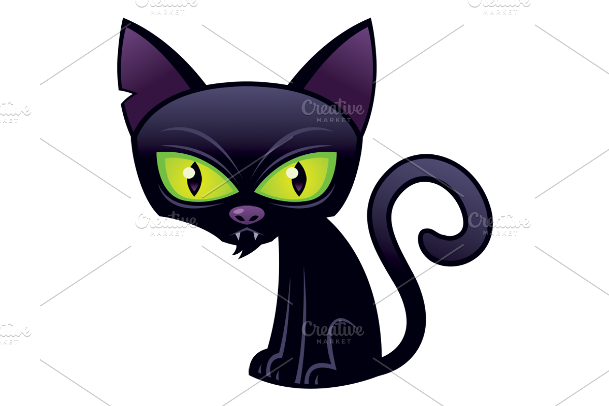Halloween Black Cat, an Animal Illustration by Schwegel Illustration