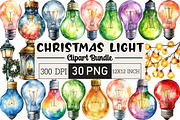 Christmas Light Clipart, an Illustration by Black Bird Studio (Thumbnail 1 of 6)