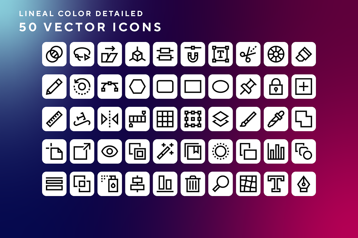 Vector edition icons, an Outline Icon by Wencory (Photo 1 of 2)