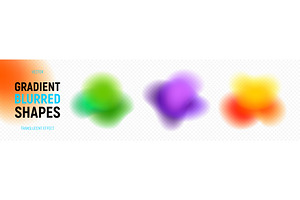 Bright colorful gradient shapes, an Illustration by Andrey Yaroslavtsev