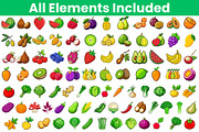 471 Food & Fruit Clipart Bundle, a Food Illustration by Awieee1 (Thumbnail 3 of 5)