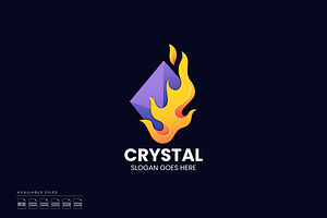 Fire Crystal Gradient Colorful Logo, a Branding & Logo Template by Zeer Graphic