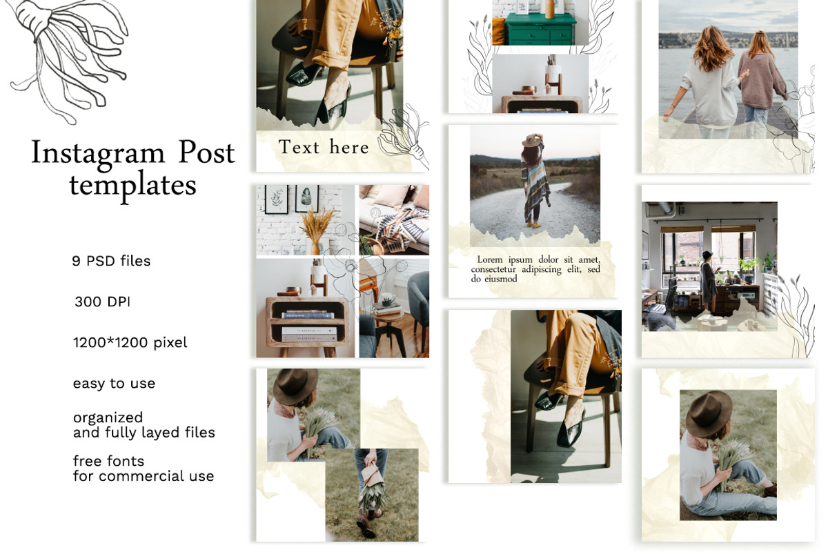 Instagram Post and Stories Template, a Social Media Template by OlgaSerbun (Photo 5 of 7)
