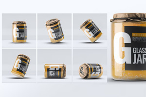 Glass Jar Mock-Up, a Packaging Mockup by DesignRushMarket